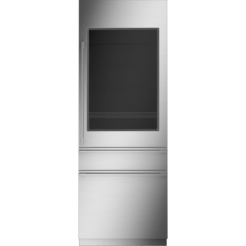 Monogram ZIK303NPPII Monogram 30″ Integrated Glass-Door Refrigerator For Single Or Dual Installation