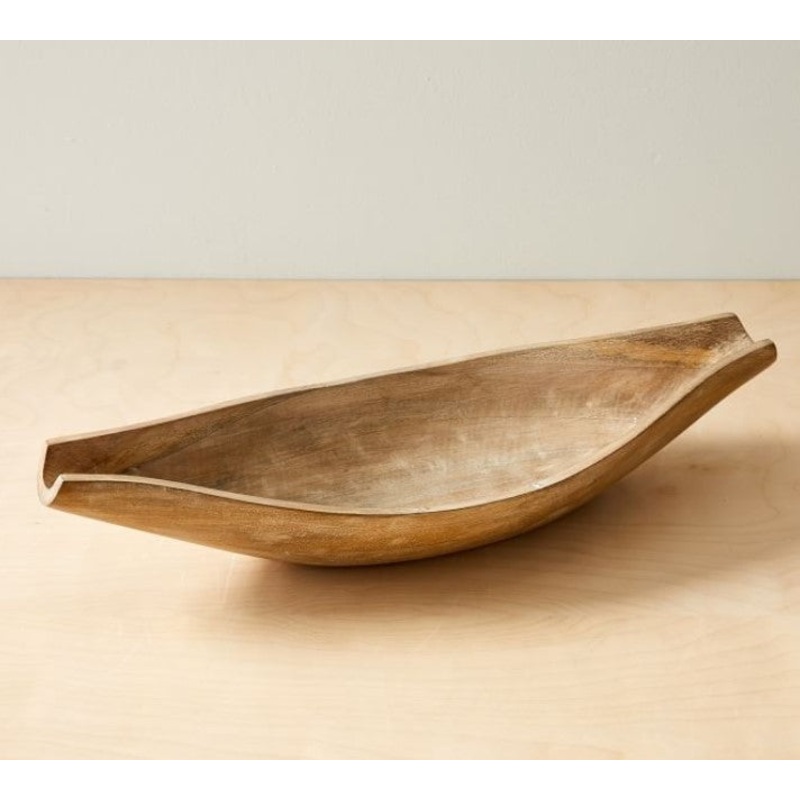 Wood Coastal Bowl Long