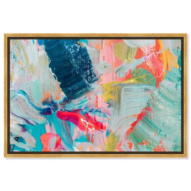 Abstract That Love Feeling – Graphic Art on Canvas Oliver Gal Prints Size: 16″ H x 24″ W Format: Gold Framed Canvas
