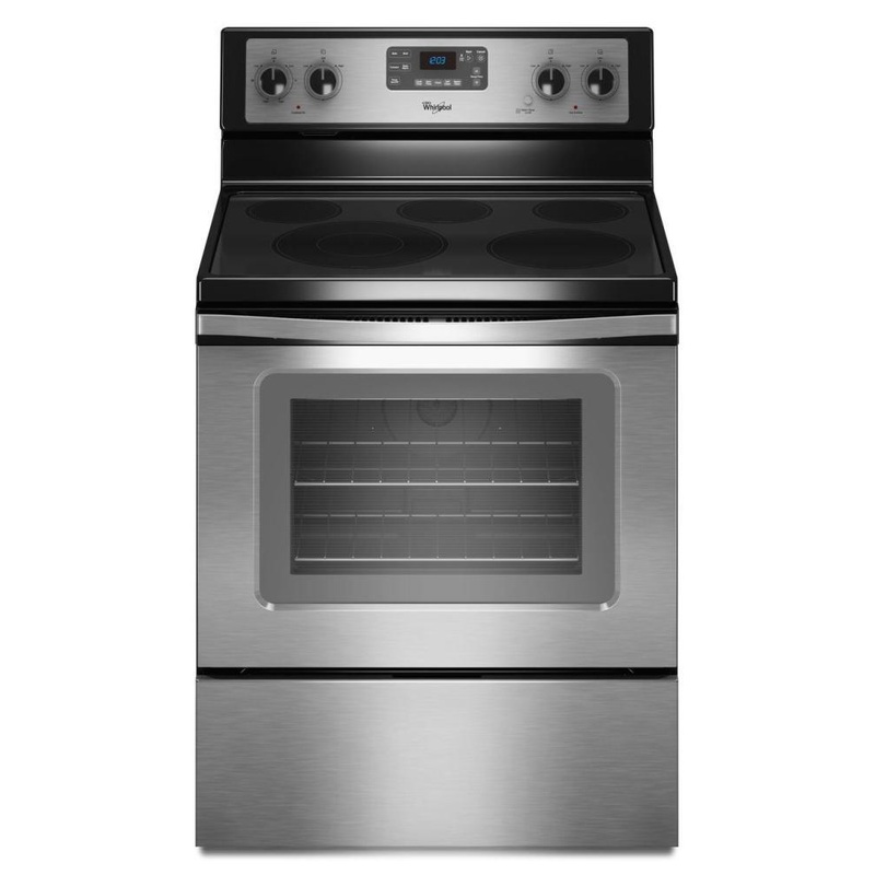 Whirlpool WFE525C0BS 5.3 cu. ft. Electric Range with Fan Convection Cooking.
