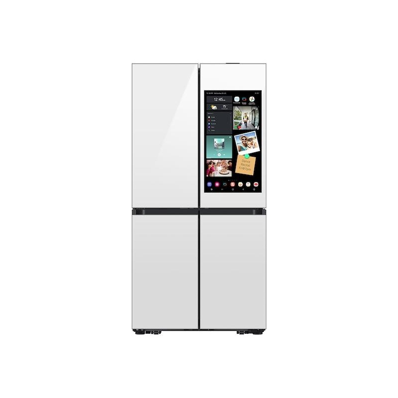 Samsung RF23DB990012 Bespoke Counter Depth 4-Door Flex Refrigerator (23 Cu. Ft.) With Ai Family Hub+ And Ai Vision Inside In White Glass