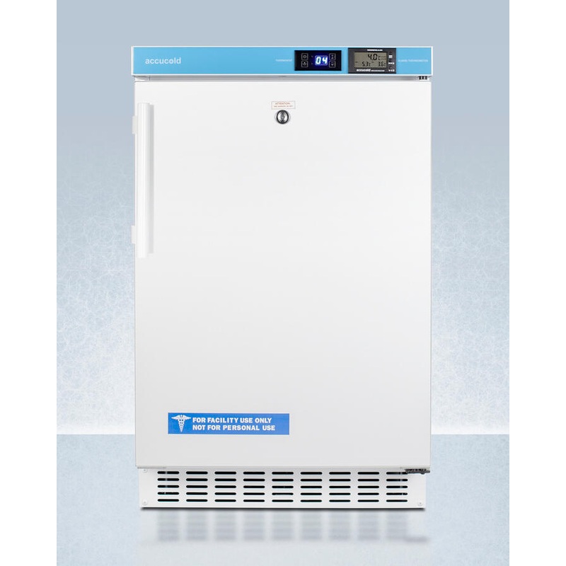 Summit ACR45L Pharmacy Series Ada Compliant 20″ Wide Built-In Undercounter All-Refrigerator For Vaccine Storage, Frost-Free With An Internal Fan, External Digital Controls And Thermometer, And Lock