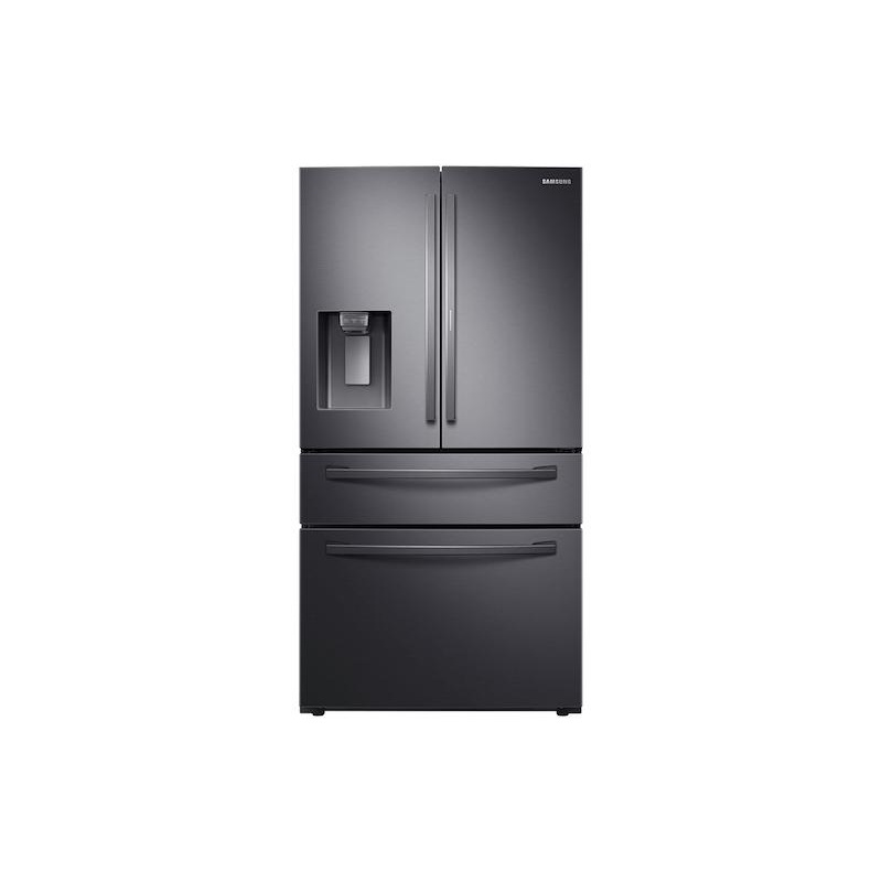 22 cu. ft. Food Showcase Counter Depth 4-Door French Door Refrigerator in Black Stainless Steel