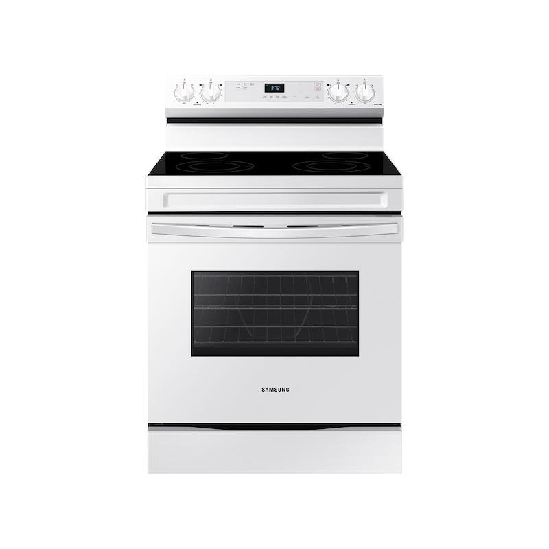 6.3 cu. ft. Smart Freestanding Electric Range with Steam Clean in White