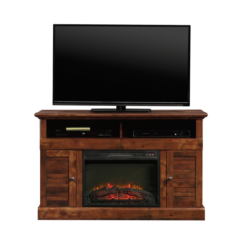 Deniece TV Stand for TVs up to 60″ with Electric Fireplace Included Alcott Hill