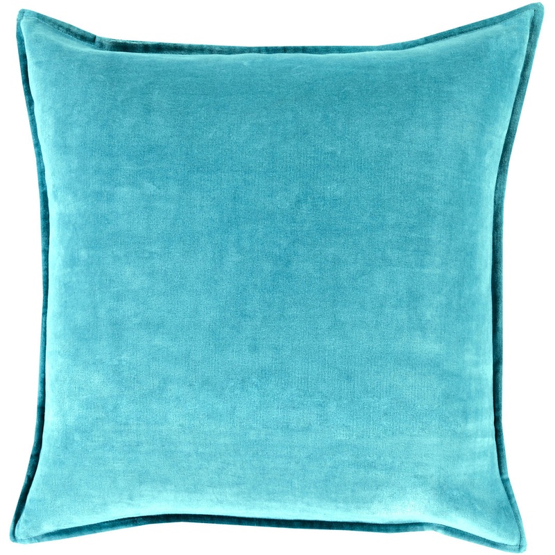 Edgar Square 100% Cotton Pillow RE/FINE Color: Aqua Size: 18” x 18”