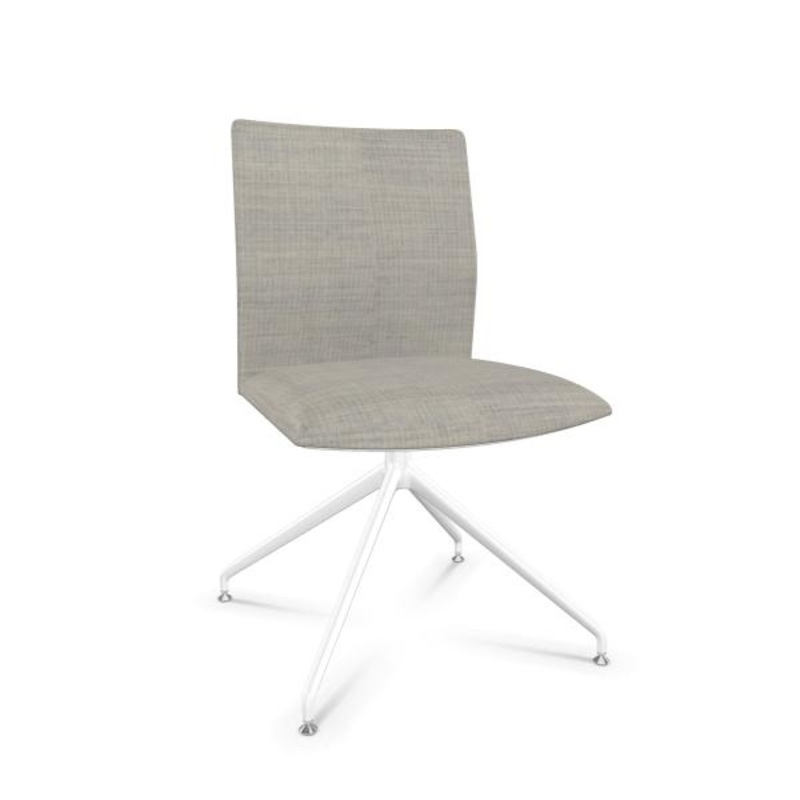 Kinesit Swivel Trestle Base Office Chair With Front Back and Seat Upholstered