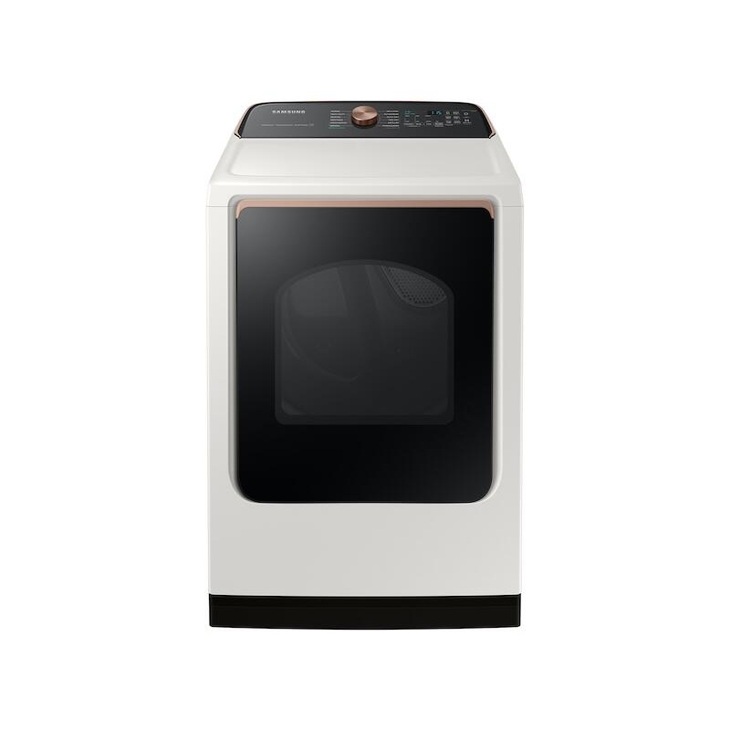 Samsung DVG55A7300E 7.4 Cu. Ft. Smart Gas Dryer With Steam Sanitize+ In Ivory