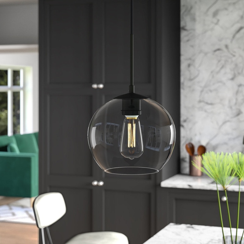 Snead 1 – Light Single Globe Pendant Mercury Row Shade Color: Clear Size: 68″ H x 7.9″ W x 7.9″ D Base Finish: Gold