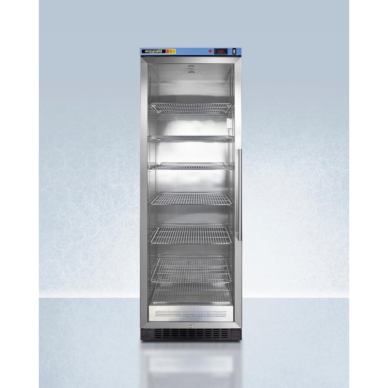 Summit PTHC155GCSSLHD Single Chamber Passive Heating Blanket Warmer With A Self-Closing Glass Door, Stainless Steel Interior, Digital Thermostat, Stainless Steel Cabinet, And Lock