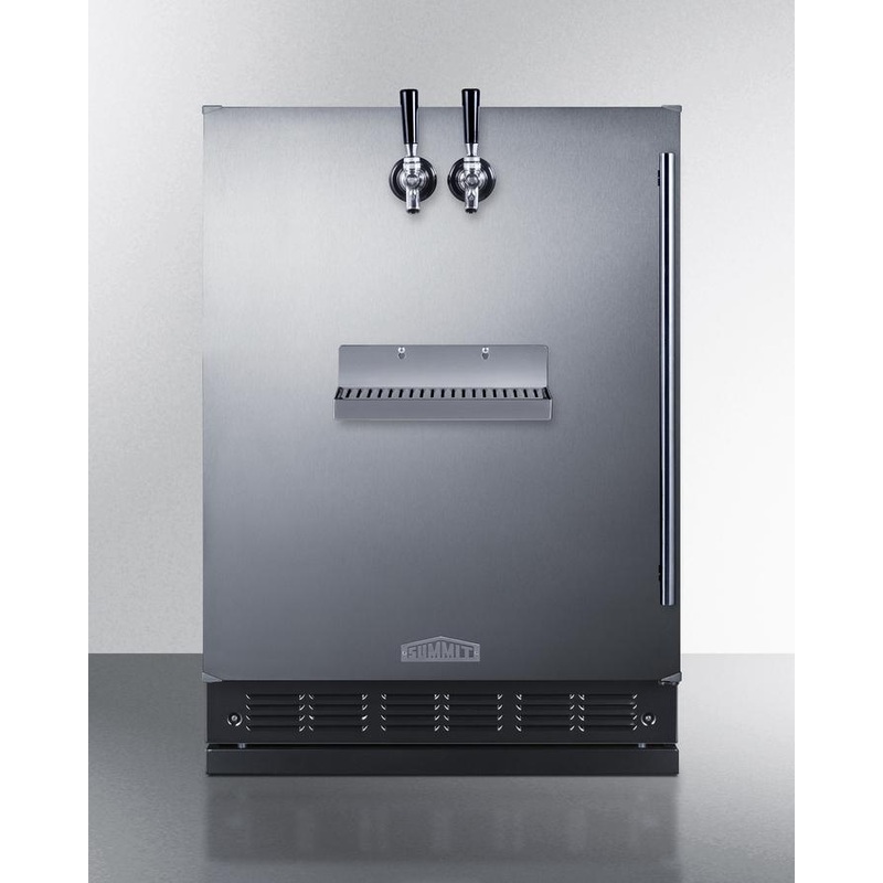 Summit SBC7BRSFRTPLHD 24″ Wide Front Tap Built-In Beer Kegerator