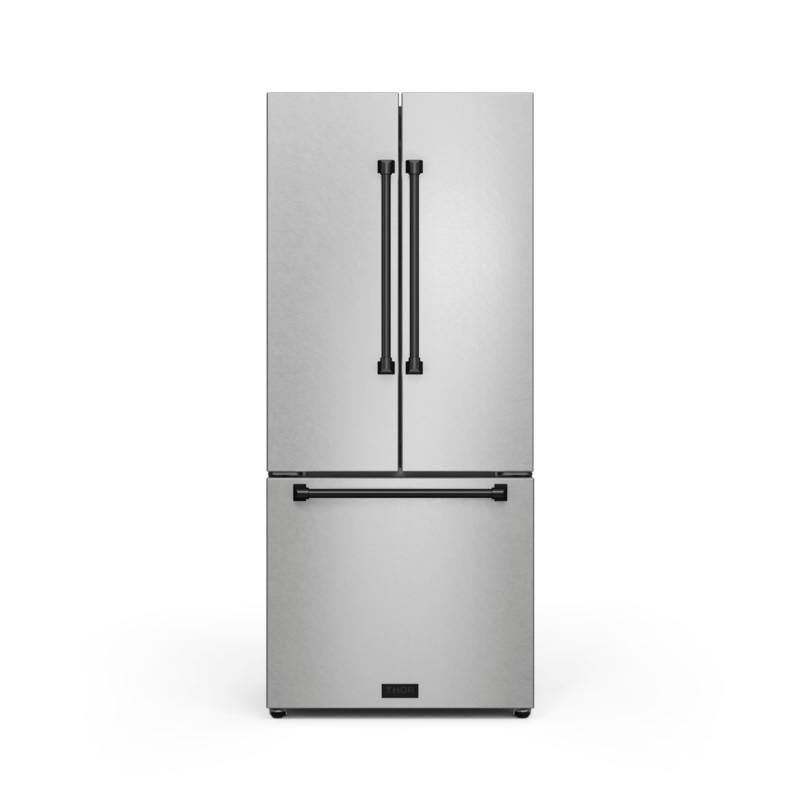 Thor Kitchen RF3017FFD99BLK 30 Inch 17.7 Cu Ft French Door Counter Depth Refrigerator With Ice Maker In Stainless Steel/Black Gordon Ramsay Series – Rf3017Ffd99-Blk