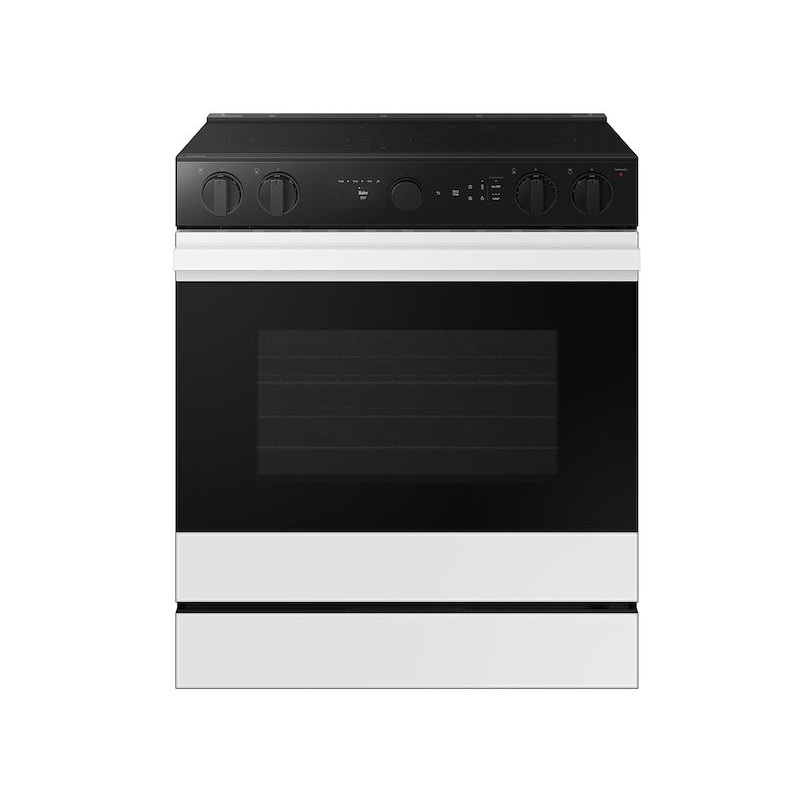 Samsung NSE6DB850012 Bespoke 6.3 cu. ft. Smart Slide-In Electric Range with Air Sous Vide & Air Fry in White Glass