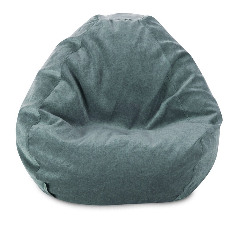 Standard Bean Bag Chair Trule Upholstery Color: Azure Size: 22” H x 28” W x 28” D