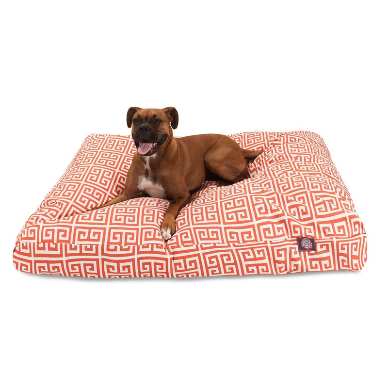 Towers Angela Pet Pillow Majestic Pet Products Color: Orange Size: Large (36″ W x 44″ D x 5″ H);