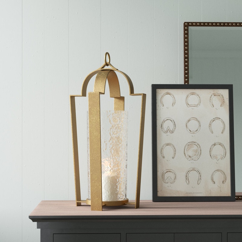 25″ Brass Tabletop Hurricane Birch Lane