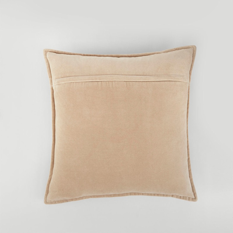 Edgar Square 100% Cotton Pillow RE/FINE Color: Taupe Size: 20” x 20”