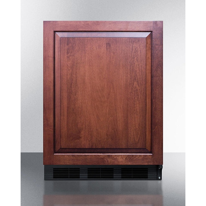 Summit AL752BKBIIF Ada Compliant Built-In Undercounter All-Refrigerator For General Purpose Use, Auto Defrost W/Integrated Door Frame For Custom Overlay Panels And Black Cabinet