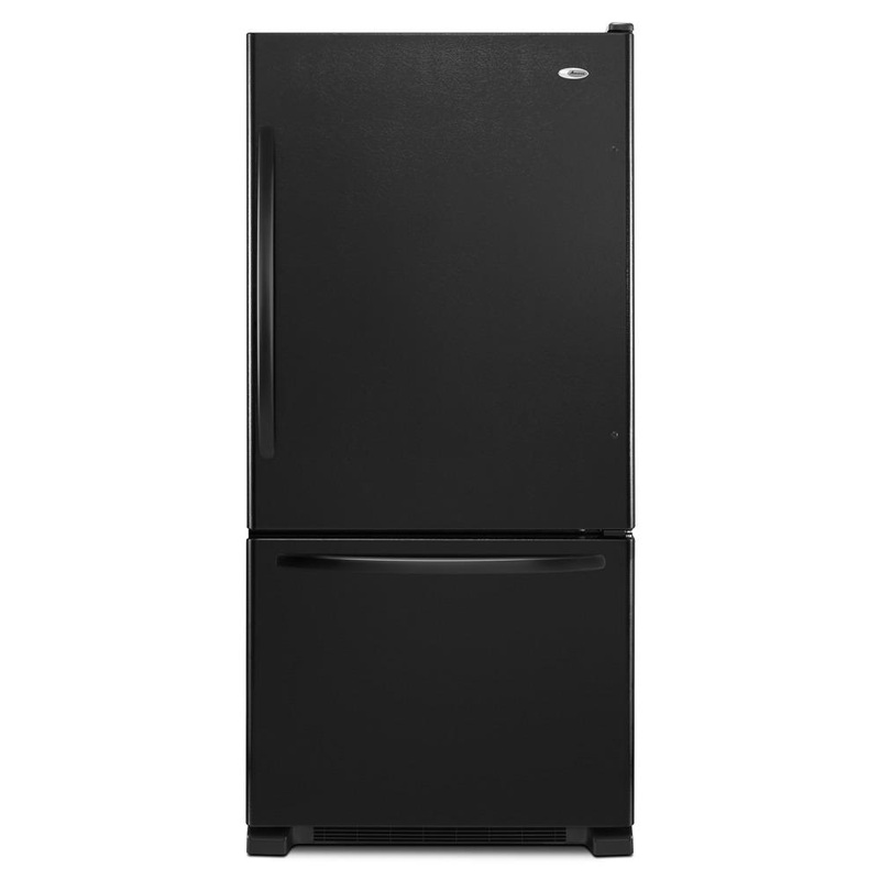 Amana ABB2224BRB 33-inch Wide Bottom-Freezer Refrigerator with EasyFreezer Pull-Out Drawer – 22 cu. ft. Capacity