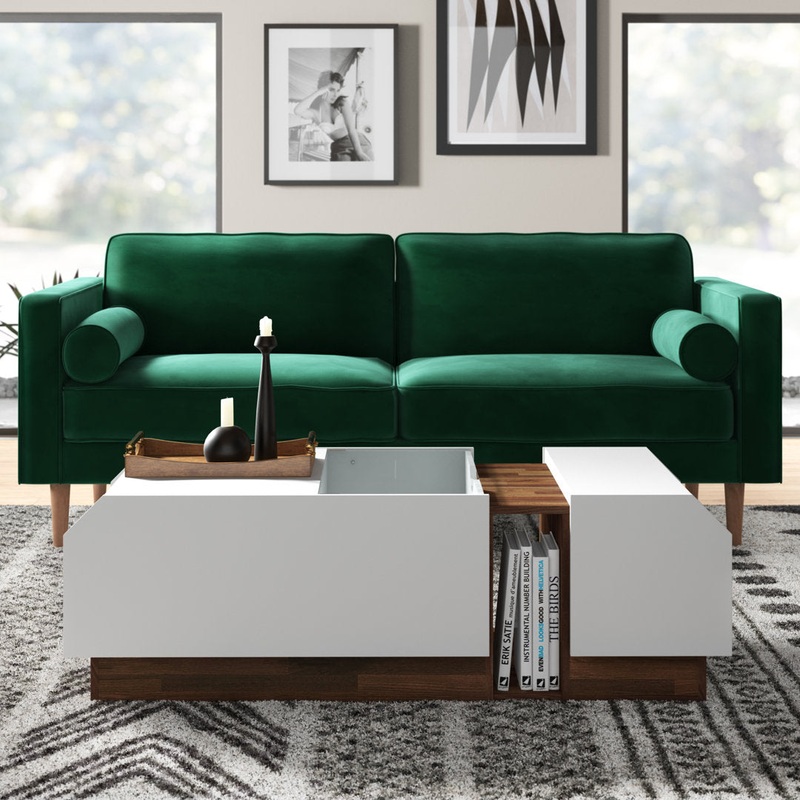 Dundas Block Coffee Table with Storage Wade Logan