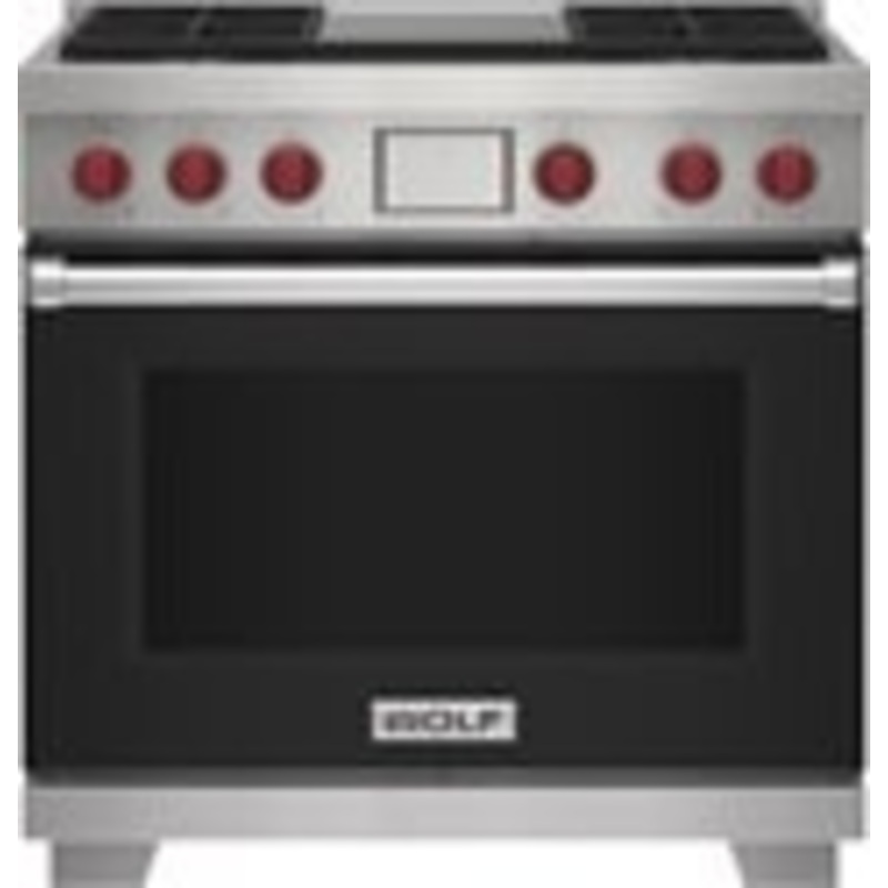 Wolf DF36450GBKP 36″ Dual Fuel Range – 4 Burners And Infrared Griddle