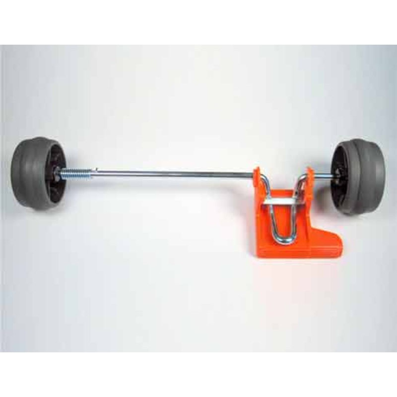 Sebo X4 Axle assembly with wheels, foot pedal and spring