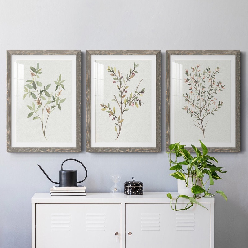 Single Sprig I Premium Framed Matte – Ready To Hang Lark Manor Frame Color: Gray Size: 43.5″ H x 31.5″ W x 1″ D