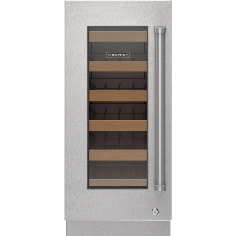 Sub-Zero 9029151 Stainless Steel Glass Door Panel With Lock – Pro Handle, Left Hinge