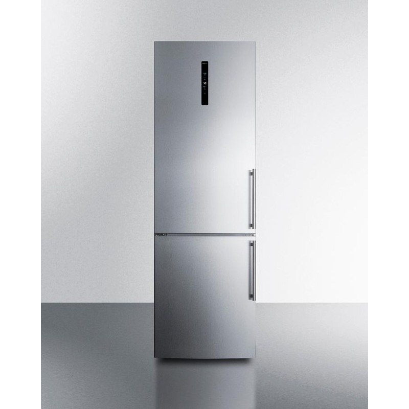 Summit FFBF249SS2IMLHD 24″ Wide Bottom Freezer Refrigerator With Icemaker