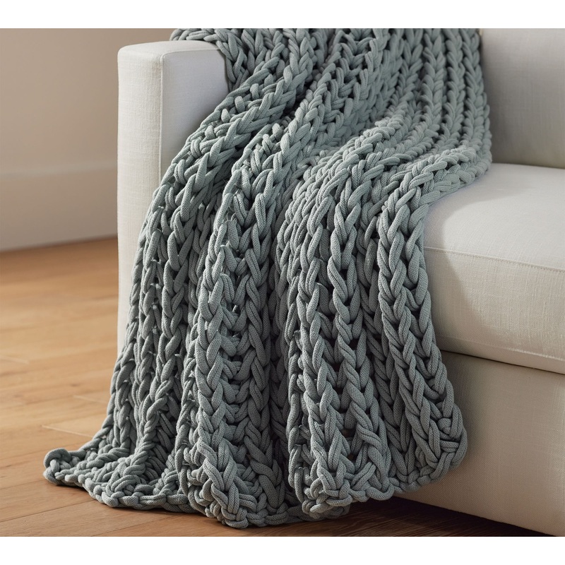 Colossal Ribbed Handknit Throw
