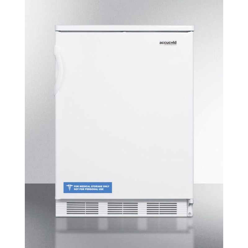 Summit FF6 Freestanding Counter Height All-Refrigerator For General Purpose Use, With Automatic Defrost Operation And White Exterior