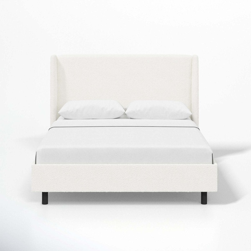 Tilly Upholstered Low Profile Platform Bed Joss & Main Color: Classic Snow Boucle Size: Queen