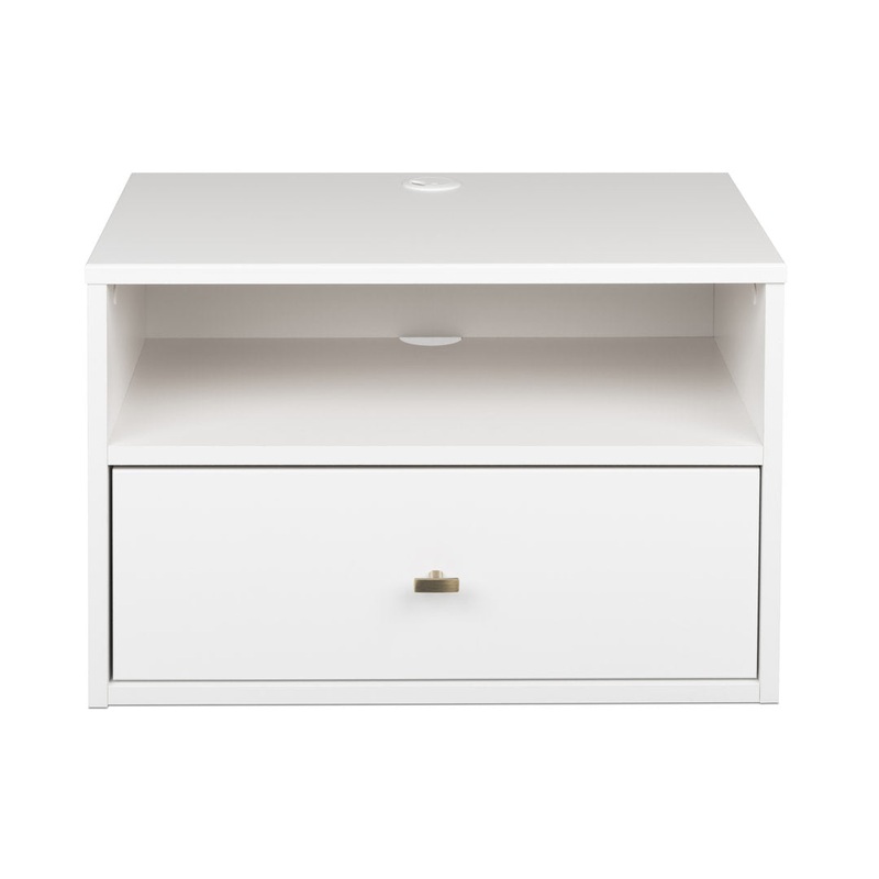 Ailee-May 1 – Drawer Nightstand in White Wade Logan Color: White