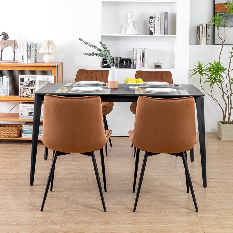 Birkland Dining Chair (Set of 6) Everly Quinn Upholstery Color: Brown