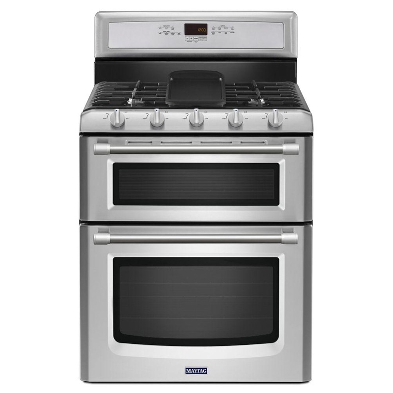 Maytag MGT8820DS 30-inch Wide Double Oven Gas Range with Convection – 6.0 cu. ft.