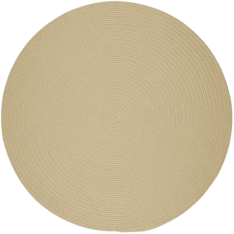 Smyth Handmade Cream Indoor/Outdoor Area Rug August Grove Rug Size: Round 8′