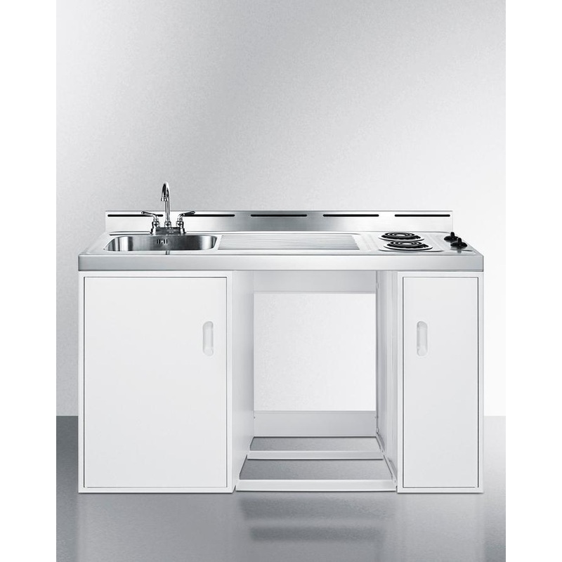 Summit C60ELNR 60″ Wide All-In-One Kitchenette (Refrigerator Not Included)