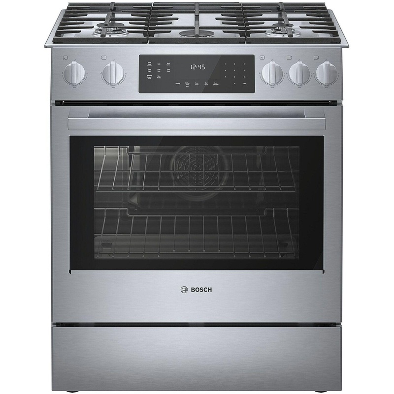 Bosch HGI8056UC 800 Series, Gas slide-in range, 30”, Stainless steel