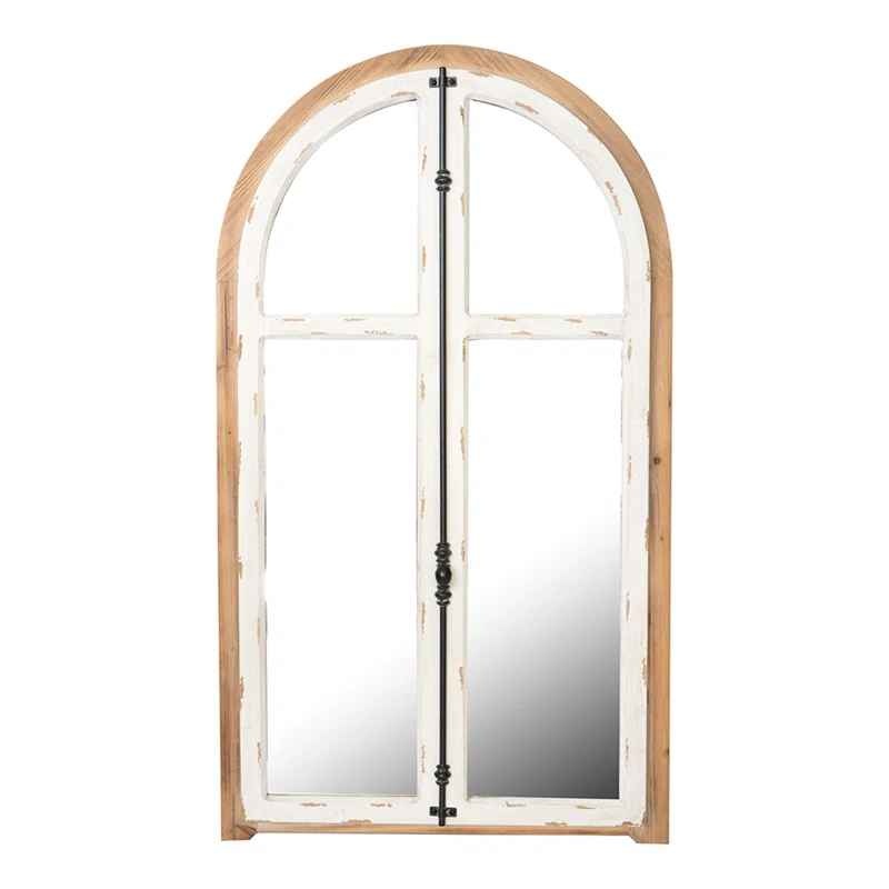 Arch Wood Wall Mirror-27.5″x48″