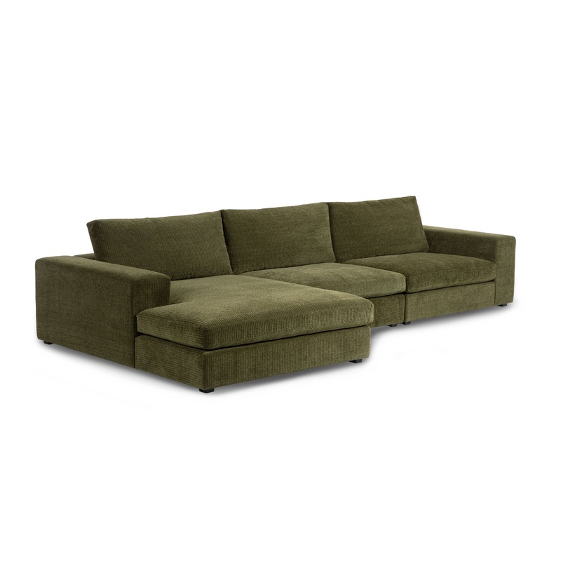 Beta Cypress Green Left Chaise Sectional