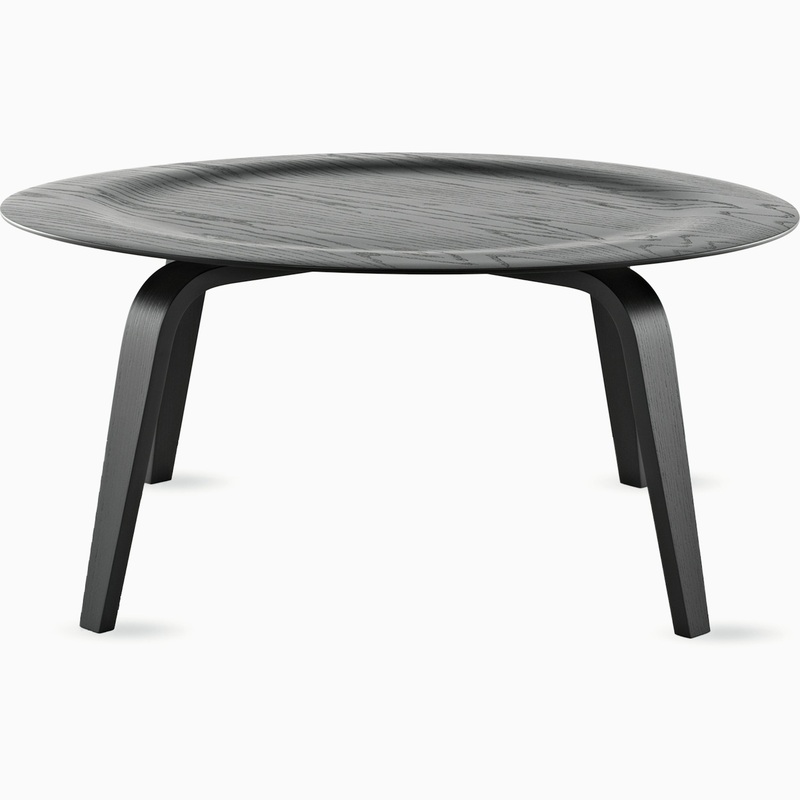 Eames Molded Plywood Coffee Table with Wood Base