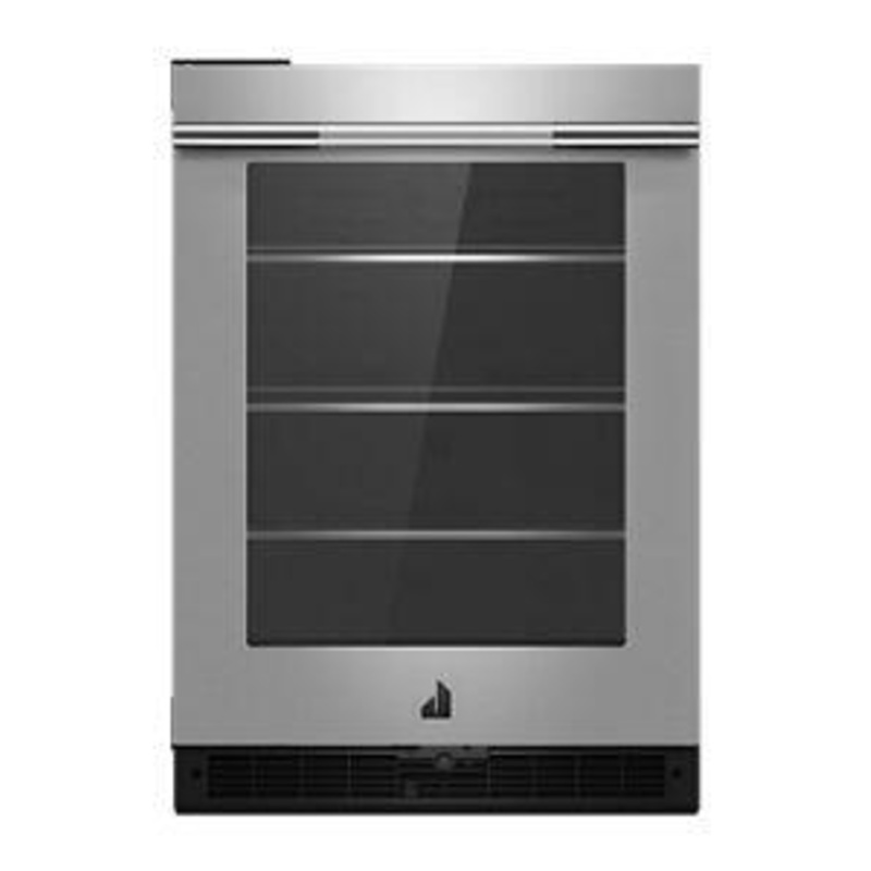 Jennair JUGFL242HL Rise 24″ Under Counter Glass Door Refrigerator, Left Swing