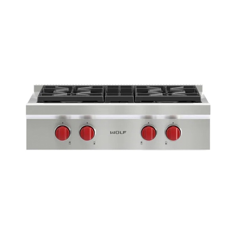 Wolf SRT304 30″ Stainless Steel Pro-Style Gas Rangetop