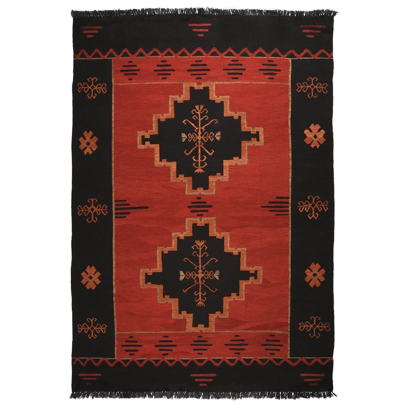 Yadigari Anatolia Red Wool Kilim Rug