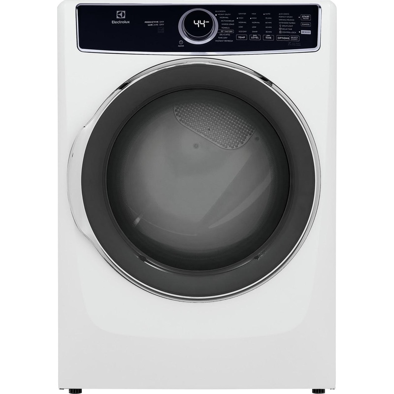 Electrolux ELFG7537AW Front Load Perfect Steam Gas Dryer with Predictive Dry and Instant Refresh – 8.0 Cu. Ft.
