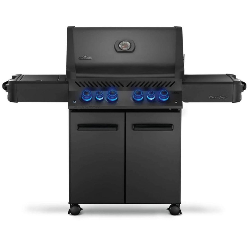 Napoleon Bbq P500RSIBPK3PHM Legacy Phantom Prestige 500 RSIB with Infrared Side and Rear Burner , Propane, Satin Black