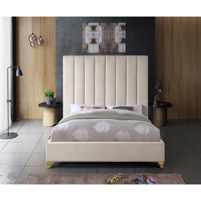 Sibert Tufted Upholstered Platform Bed Willa Arlo Interiors Color: Cream Size: King