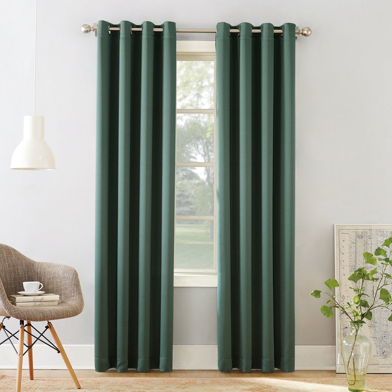 Wayfair Basics Room Darkening Grommet Curtain Panel Wayfair Basics Curtain Color: Everglade Size per Panel: 54″ W x 54″ L