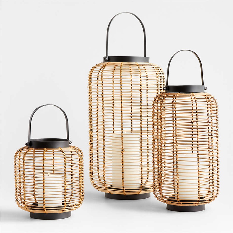 Brigton Rattan Lantern 16″
