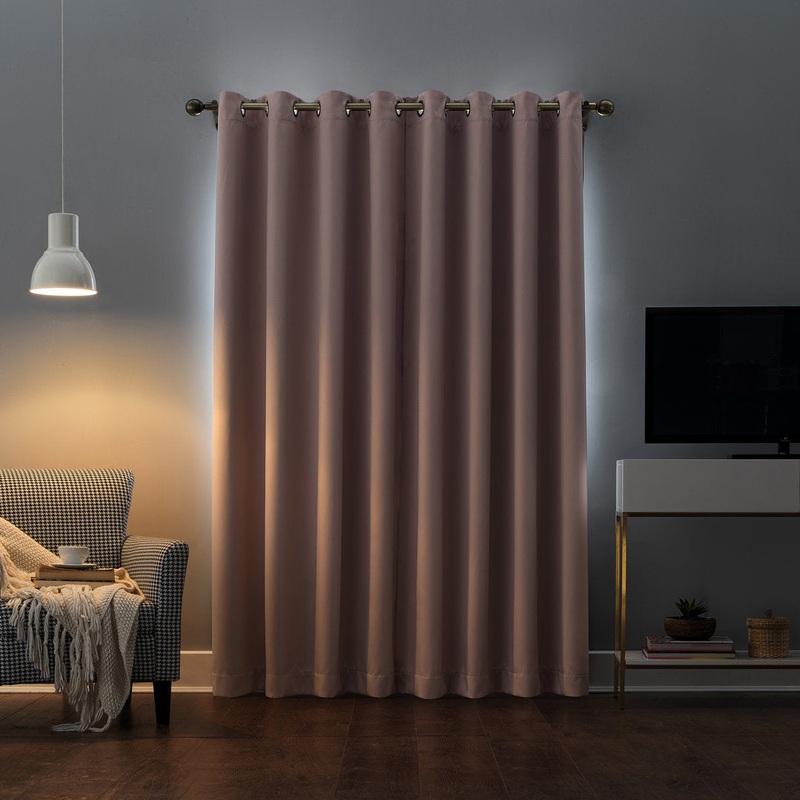 Wayfair Basics Blackout Grommet Curtain Panel Wayfair Basics Curtain Color: Blush Size per Panel: 54″ W x 108″ L